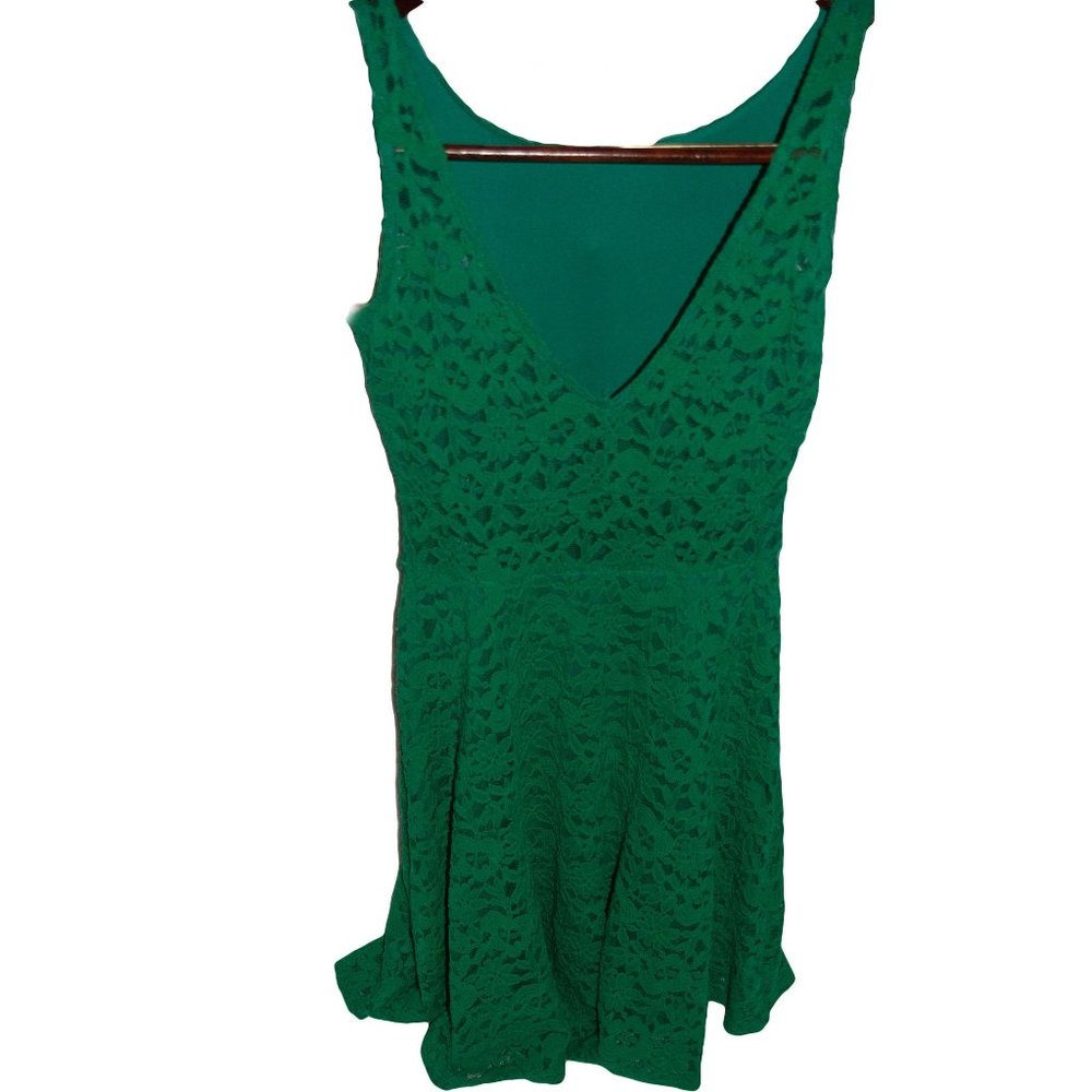 Green Lace Dress Global Village Christmas